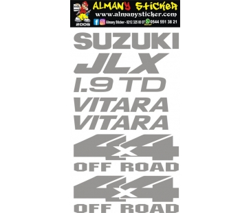 Suzuki vitara jlx 1.9 td sticker set,jlx sticker,suzuki sticker